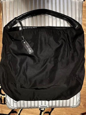 Сумка-тоут JIL SANDER черная нейлоновая кожа с карманом на молнии б/у - Изображение 1 из 4