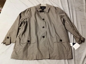 Jones New York Signature schwarz/weiß Knopfleiste Taschen Jacke Damen 3X - Bild 1 von 11