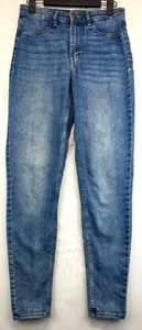 Pantalones de mezclilla H&M divididos - para mujer talla 4 - azules - ajustados al tobillo desgastados (4327) - Imagen 1 de 20