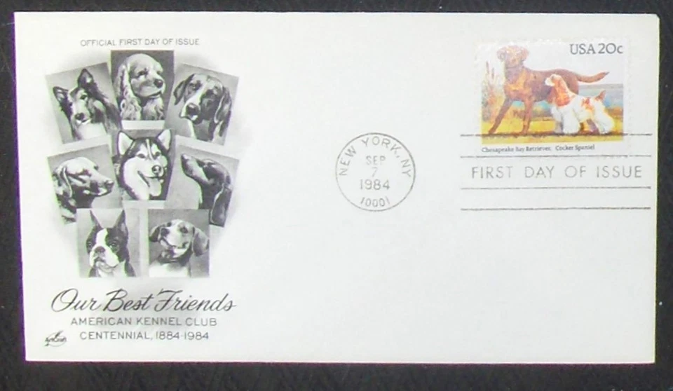US FDC  SC #2098-2010 OUR BEST FRIENDS 1984 Art Craft sent to Minsk, USSR. - Image 1 of 1