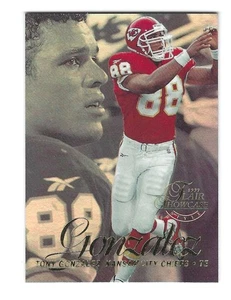 1997 FLAIR SHOWCASE ROW 2 #49 TONY GONZALEZ ROOKIE FOOTBALL CARD (NM-MT) - Picture 1 of 2