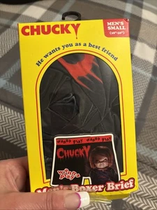 MENS CHUCKY WANNA PLAY BOXER BRIEF SIZE S M L XL NEW - Picture 1 of 3