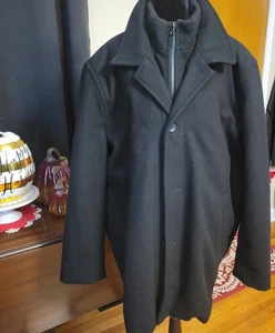 Mens London Fog XL Coat W/ Zipper & Buttons - Picture 1 of 8