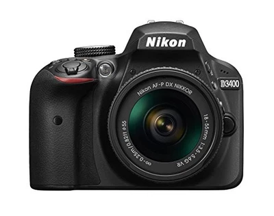 Nikon D3400 w/ AF-P DX NIKKOR 18-55mm f/3.5-5.6G VR (Black) - Image 1 of 4
