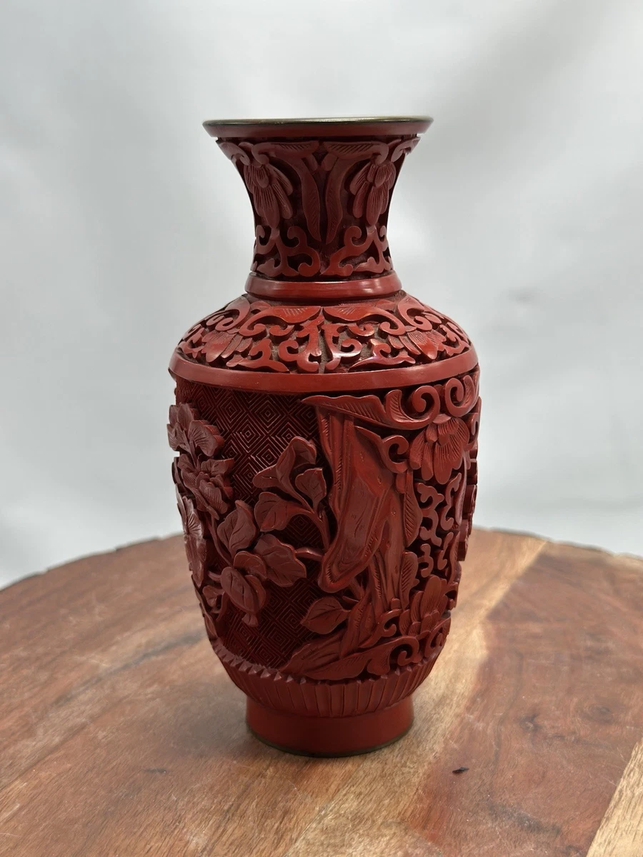 中国の古い花瓶 中国雕漆花瓶| eBay