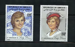 W540 Djibouti 1982 Diana retratos 2v. Estampillada sin montar o nunca montada - Imagen 1 de 1