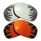 Silver&Orange Red Replacement Lenses for-Oakley Ten Sunglasses Polarized