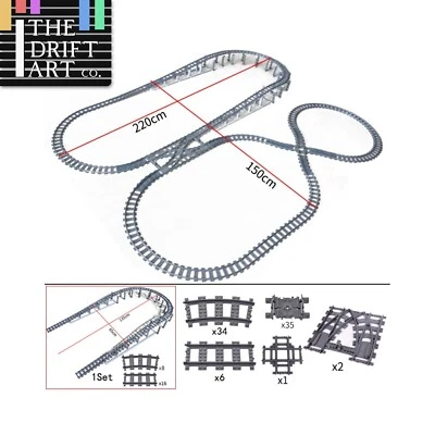 Track Straight Curved Crossing Rail for Lego Train Building Block DIY - 60 Sets! - Image 1 of 4