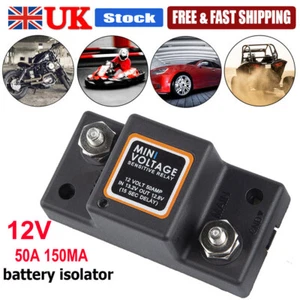 50A Voltage Sensitive Relay Car Smart Dual Battery Controller Isolator Protector - Picture 1 of 8