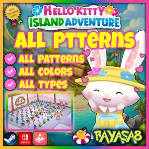 Hello Kitty Island Adventure🌸 ALL Patterned Flowers Apple Arcade| Switch |Steam - Picture 1 of 8