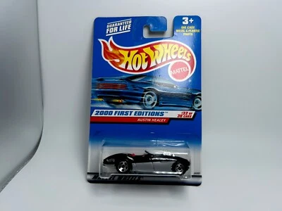 Hot Wheels 2000 First Editions Austin Healy Black w/ Chrome 5 spoke wheels 32/36 - Image 1 of 4