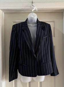 Together Women's Blue Short Blazer Jacket Tweed Double-Breasted Size 12 - Picture 1 of 5