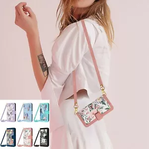 Crossbody Card Wallet Flower Phone Case For iPhone 11 12 13 14 15 Pro Max XR XS - Picture 1 of 60