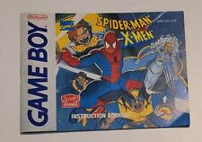 Spider-Man X-Men Gameboy Book/ Instruction Manual! Vintage Nintendo