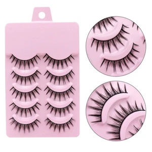 5 Pairs Girls Japanese Fairy 3D bunch Lash Extension Beauty Little Devil Cosplay - Picture 1 of 11