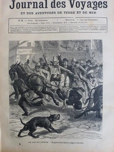 1877 ESCLAVAGE SUPPLICE BARBIER NOIR LOI DE LYNCH CHEVAL 1 JOURNAL ANCIEN - Imagen 1 de 1