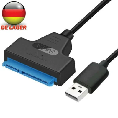 USB 3.0 zu SATA 22 Pin externes Adapter Kabel für 2.5" Festplatte HDD SSD - Bild 1 von 4
