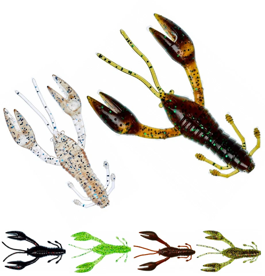 Gunki Hourra Craw 75 100 Gummi Krebs Krustentier Aroma Creature Bait Soft Lure - Bild 1 von 1