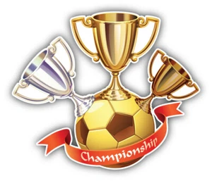 Soccer Championship Cup Sport Car Bumper Sticker Decal - Picture 1 of 1