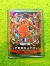 KILLIAN HAYES RED ICE PRIZM CRUSADE ROOKIE CARD JERSEY #3 FRANCE RC PISTONS 2020