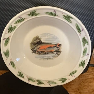 PORTMEIRION COMPLEAT ANGLER Low Soup BOWL 8 1/2” Alpine Char - Picture 1 of 12