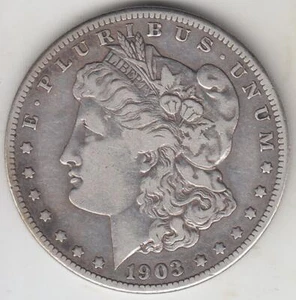 JUST REDUCED!! # 1 BETTER DATE 1903-S  MORGAN SILVER DOLLAR VF - Picture 1 of 2