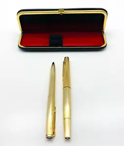 Montblanc 1246 Kolbenfüller + 1846 Kugelschreiber mit einer Gravur K.D., im Etui - Bild 1 von 15