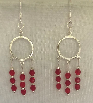 Nuevos Pendientes Araña Roja 2.5" Foto 1 de 3