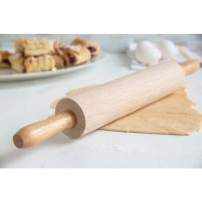 Fox Run Wood ROLLING PIN 17.5" Smooth Pizza Dough Baking Cookies Roller 4211 NEW - Image 1 of 2