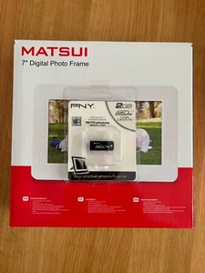 Matsui White 7" Digital Photo Frame, Power Adaptor, User Guide, Adjustable Stand - Picture 1 of 5