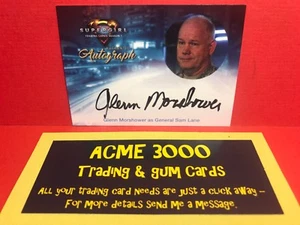 Tarjeta de autógrafo Cryptozoic DC Supergirl Temporada 1 GLENN MORSHOWER Gen Sam Lane GM - Imagen 1 de 2