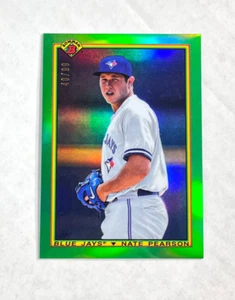 NATE PEARSON 2019 Bowman Chrome 1990 STYLE GREEN REFRACTOR SP RC 40/99! #90B-NP! - Picture 1 of 2