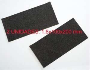 2 PIECES: 1,8x100x200 mm - 1,8 mm.Thick. - OPEN CELL FOAM SELF ADHESIVE - Photo 1/9