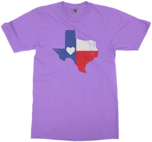 Texas State Flag With Heart Youth T-Shirt Texan Pride Love - Picture 1 of 12