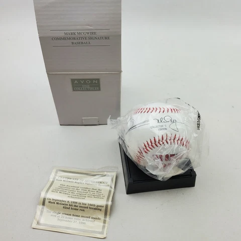 Mark McGwire Commemorative Signature Baseball Avon New Vintage Cover