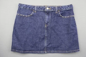 Vintage Women's 2001 Old Navy Denim Jean Skirt Mini Dark Wash Size 8 Zipper Fly  - Bild 1 von 4