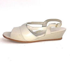 Sandalias de tacón de cuña SAS Tri-Pad Comfort para mujer color crema talla 9 W usadas en excelente estado - Imagen 1 de 9