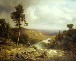 VINTAGE Tennessee Landscape   Painting Reproduction Print on Fine Art Paper - Bild 1 von 1