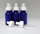 Cobalt Blue Boston Round Glass Bottle - 30 Ml /1 Oz    With /Without Crc Dropper