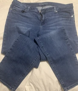 Michael Kors Womens Blue Jeans Size 14 Mud Rise Straight Leg Pre-Owned - Picture 1 of 4