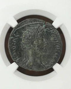 Commodus AE Dupondius Bronze Roman Coin AD 177-192, NGC Choice VF - Picture 1 of 5