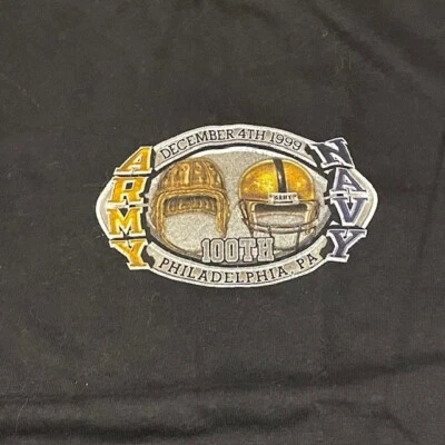 Vintage Army VS Navy Football T-Shirt 1999 Long Sleeve NCAA 100th Mens L    READ - Image 1 of 4