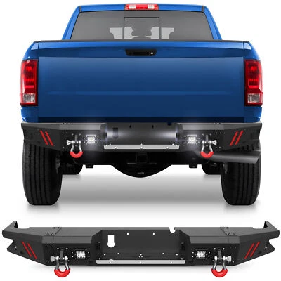 Steel Rear Bumper w/LED Lights &D-rings Off-Road For 2010-2018 Ram 2500/Ram 3500 - Image 1 of 4