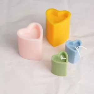 Heart-shaped Candle Plastic Mold DIY Handmade Candle Making Kit Home Decoration - Picture 1 of 13