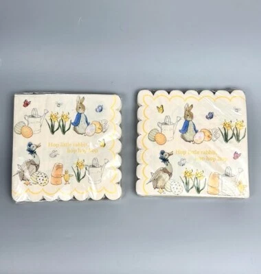 Beatrix Potter Peter Rabbit Napkins Meri Meri 2 Packs of 20 Easter Bunny - Image 1 of 4