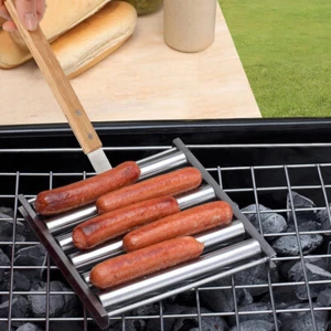 Hot Dog Roller Stainless Steel Sausage Roller Rack for Evenly Grilling (L) - Picture 1 of 12