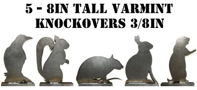 MAGNUM TARGET Varmit/Animal Silhouette Knockovers - 3/8in. Thk. Steel Pistol Shooting Targets