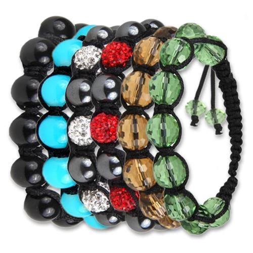 Shamballa Shambala Glücksarmband Armband Glücksbringer Hämatit EM WM Fußball - Bild 1 von 1