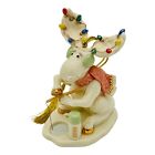 Lenox Marcel Moose Ice Fishing Annual Ornament With Fishing Reel Rod 2010