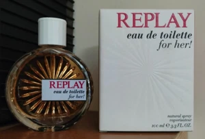 REPLAY FOR HER PARFUM 100 ML SPRAY EAU DE TOILETTE VINTAGE Neu aus Shop - Bild 1 von 4